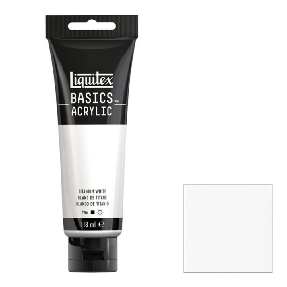 リキテックス ベーシックス 118ml 432 チタニウムホワイト (16005432) アクリル絵具, 432チタニウムホワイト, ベーシックス118ml