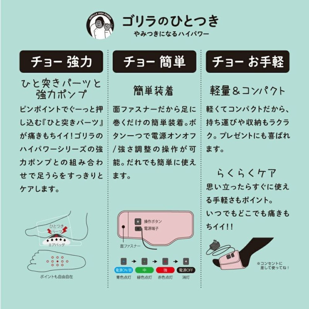 ゴリラのひとつき, グレー, フリーサイズ