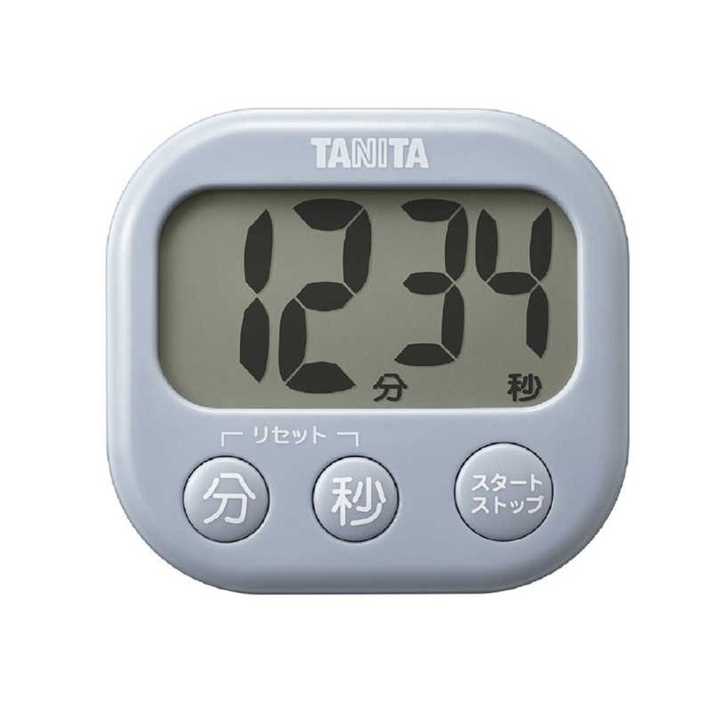 タニタ 抗菌でか見えタイマー TD429, アイボリー, 幅82mm&times;奥行23mm&times;高さ76mm