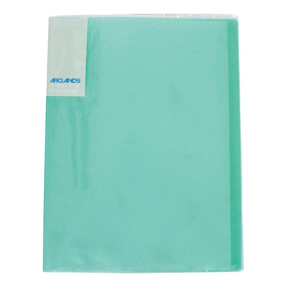 ウイザ WIZ'A透明クリアブックＡ4, ブルー, A4 20ポケット