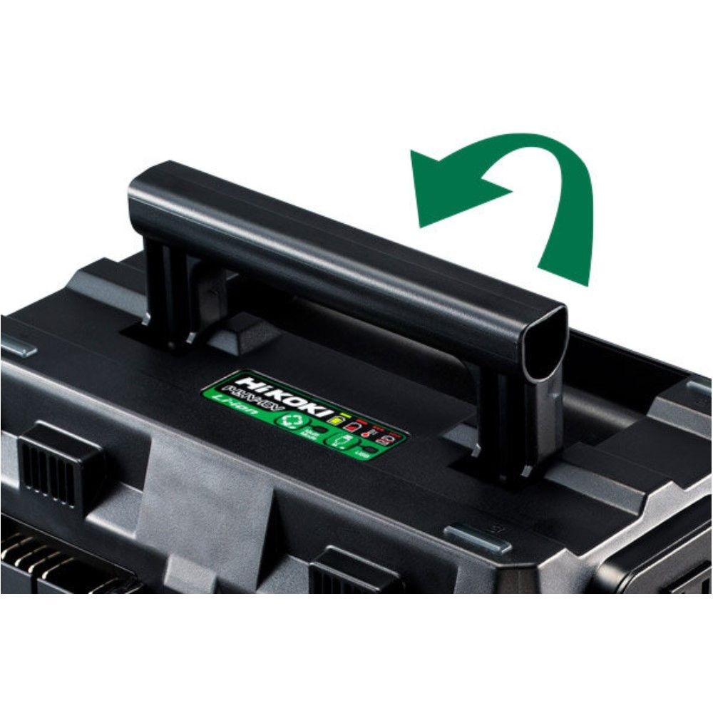 HiKOKI ハイコーキ マルチポート充電器 UC18YTSL (S) ※スライド式10.8V・14.4V・18V・マルチボルト対応, ブラック, 充電器