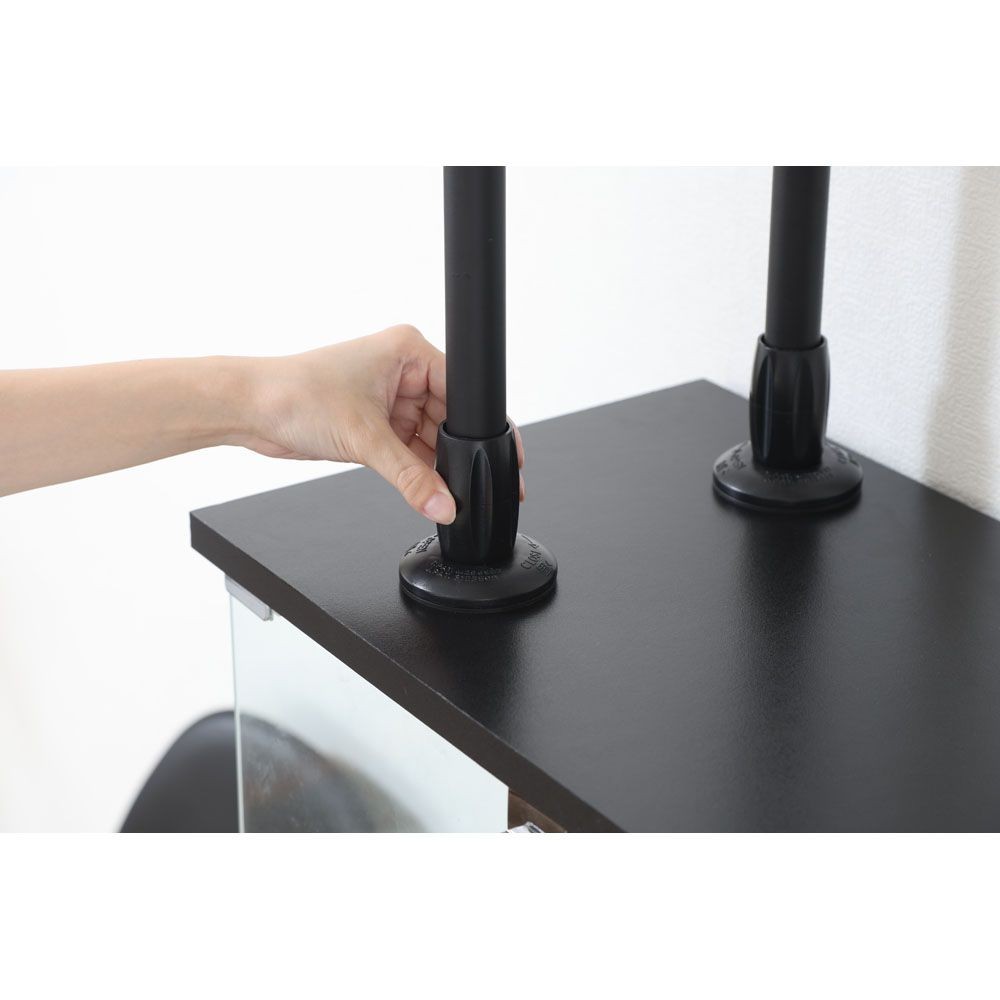 不二貿易 上置き突っ張りシェルフ　ＢＡＡＬ　ＢＫ【メーカー直送・代引不可】, ブラック, 幅390mm&times;奥行250mm&times;高さmm