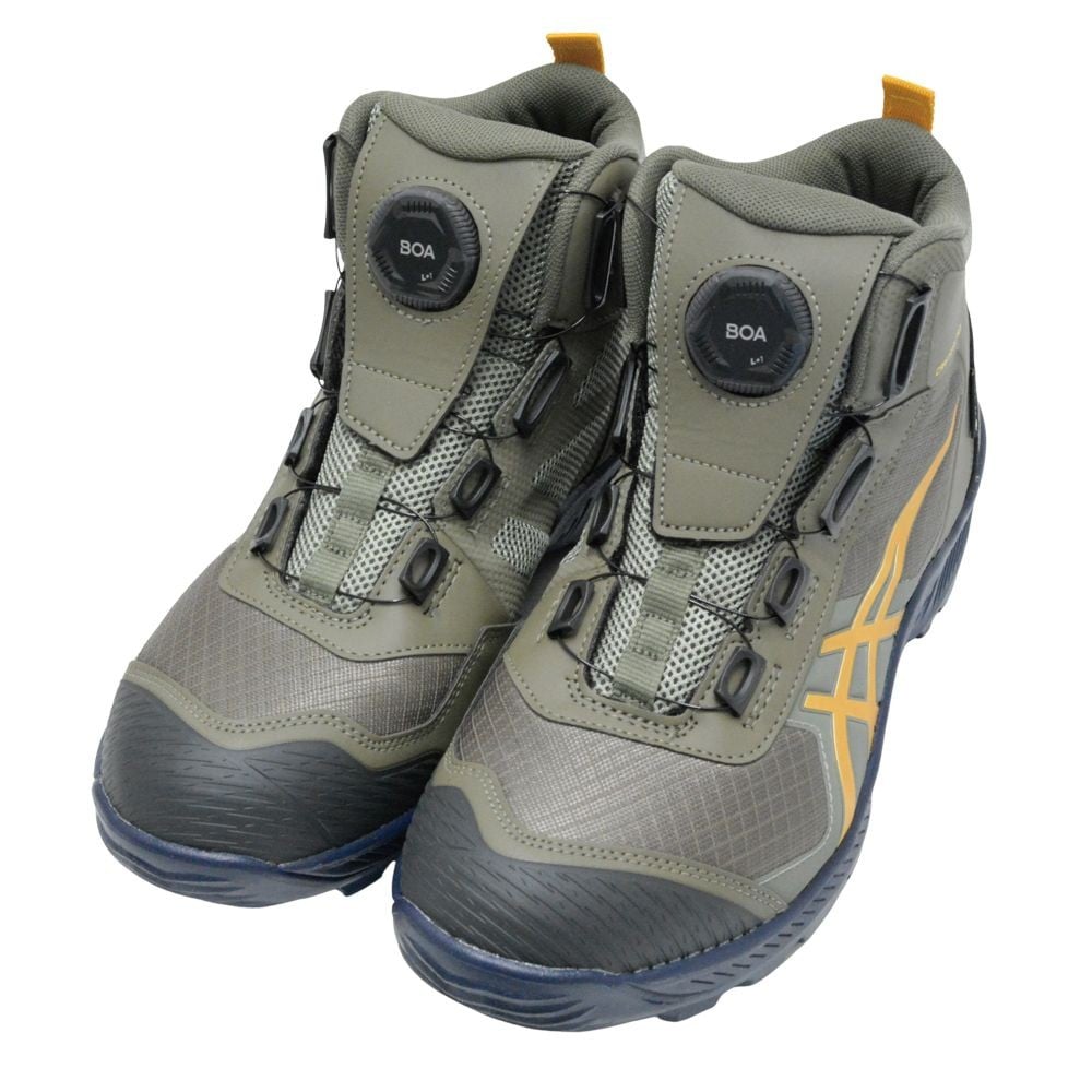 アシックス（ASICS） ウィンジョブCP604 GーTX BOA マントルグリーン&times;タイガーイエロー, マントルグリーン&times;タイガーイエロー, 25.0cm