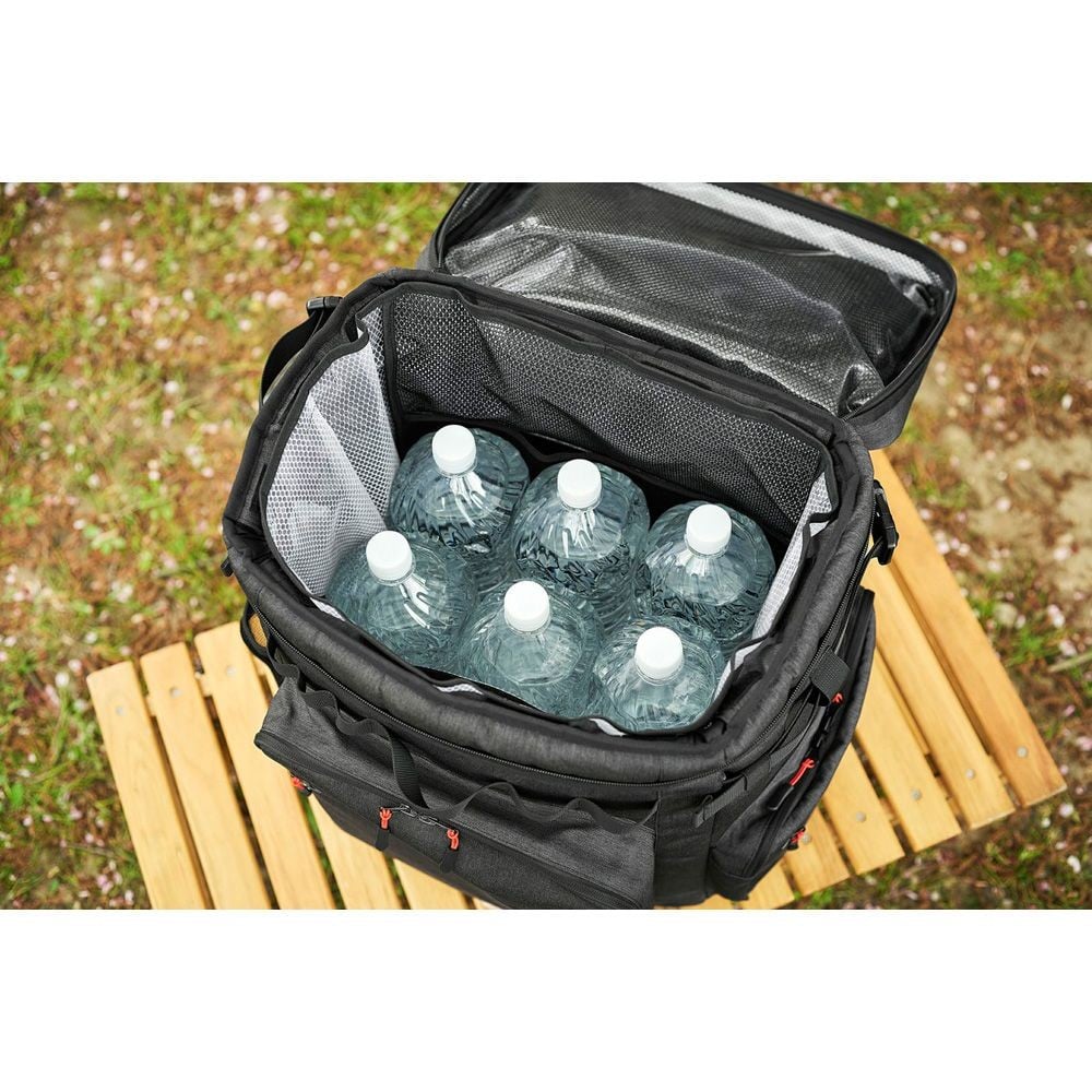 アイリスオーヤマ HUGEL エアロゲルリュック型クーラーバッグ 30L, チャコールグレー, 30L