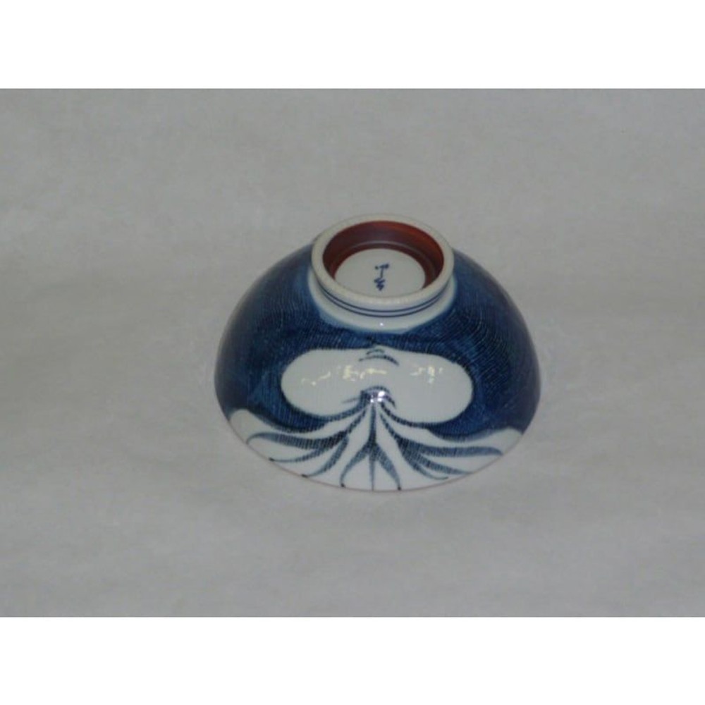 和食器　色絵　カブ形　銘々皿　五客　時代箱　V　8440 和食器 色絵 カブ形 銘々皿 五客 時代箱 V 8440