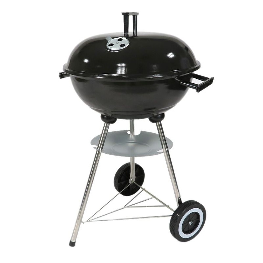 炭火焼きと燻製の2WAY調理ができる  スモーカーBBQグリル キャスター付
